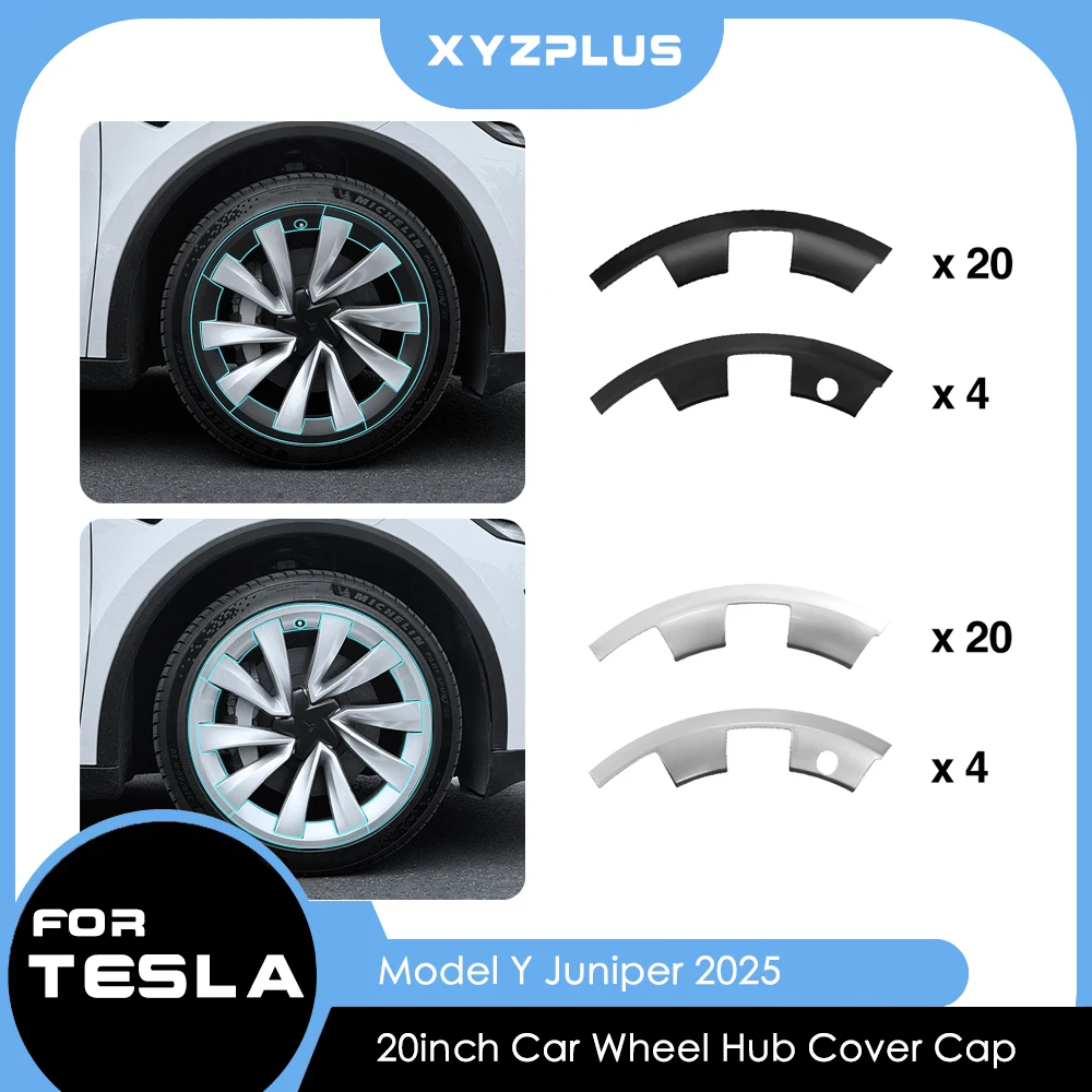 

20Inches Wheels ABS Rim Guard Car Hubcap For Tesla Model Y Juniper 2025 Cover Protection Patch Scratch Proof Hub Cap Accessories