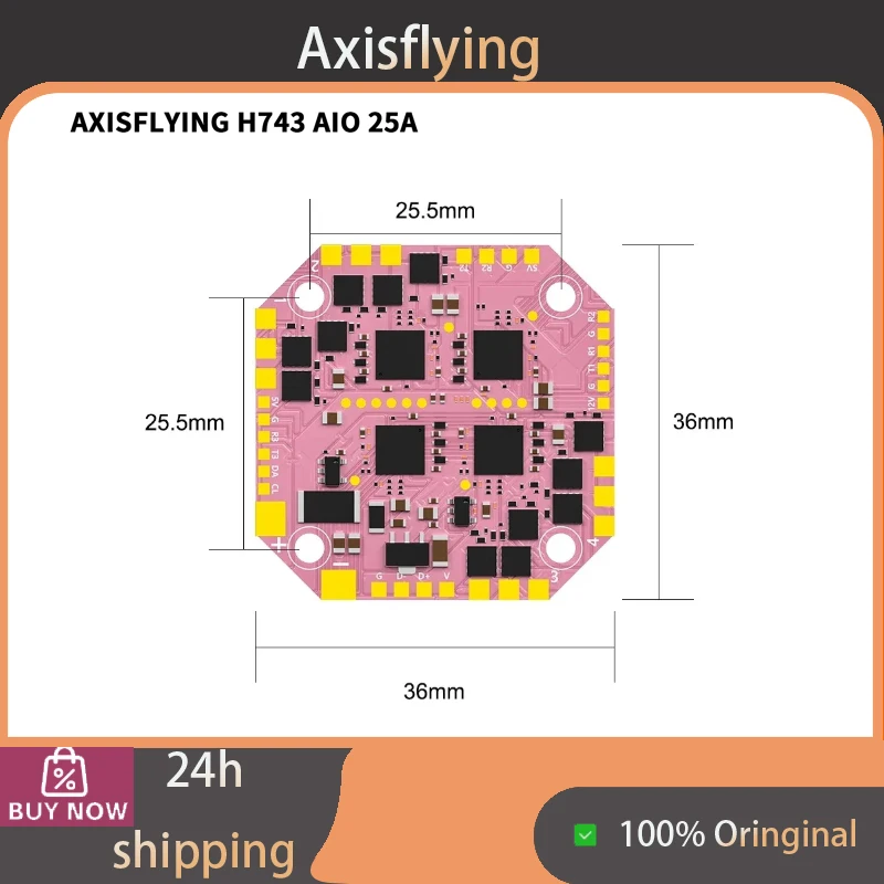 AXISFLYING H743 AIO 25A Flight Controller STM32H743 ICM-42688 10.6g FPV Drone Parts