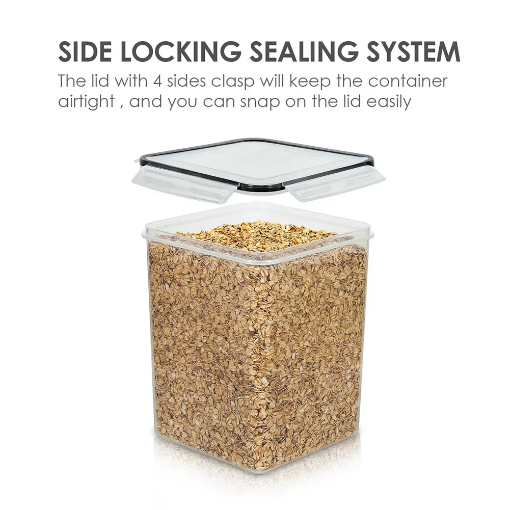 5.2L Food Storage Box Rice Noodle Storage Bucket Kitchen Sealed Storage Tank Kitchen Storage Box Plastic