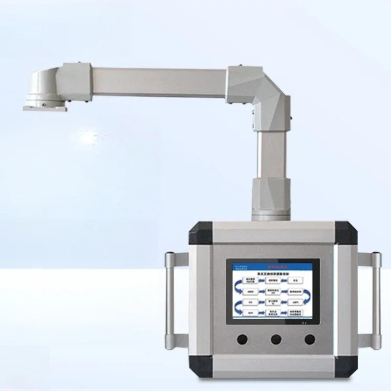 Jib industrial control machine, rocker arm control box, rotatable touch screen cantilever operation box