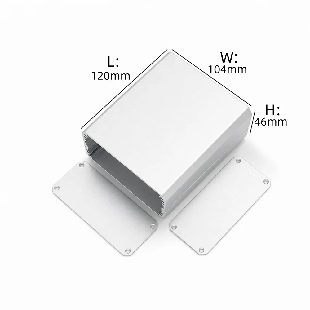 104*46 Aluminum  Alloy Enclosure Instrument Power Supply Circuit board Protects Box Shell HIFI Audio Preamp Amp Chassis House view 5