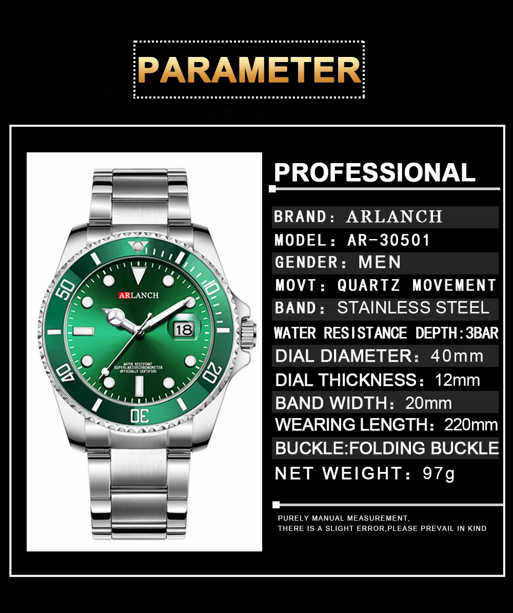 Business-Edelstahluhr 40mm Klassische Rot-Blaue Kreis-Taucheruhr mit Vergrößerungsglas und Kalender Quarzuhren montre homme – Detail 20