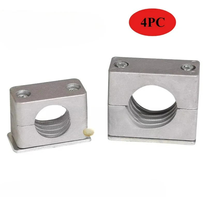 4pcs Aluminium Pipe Clip Light Duty High Temperature Resistance Tube Clamp for Hydraulic Hose Oil/Marine/Plastic Pipes Cables