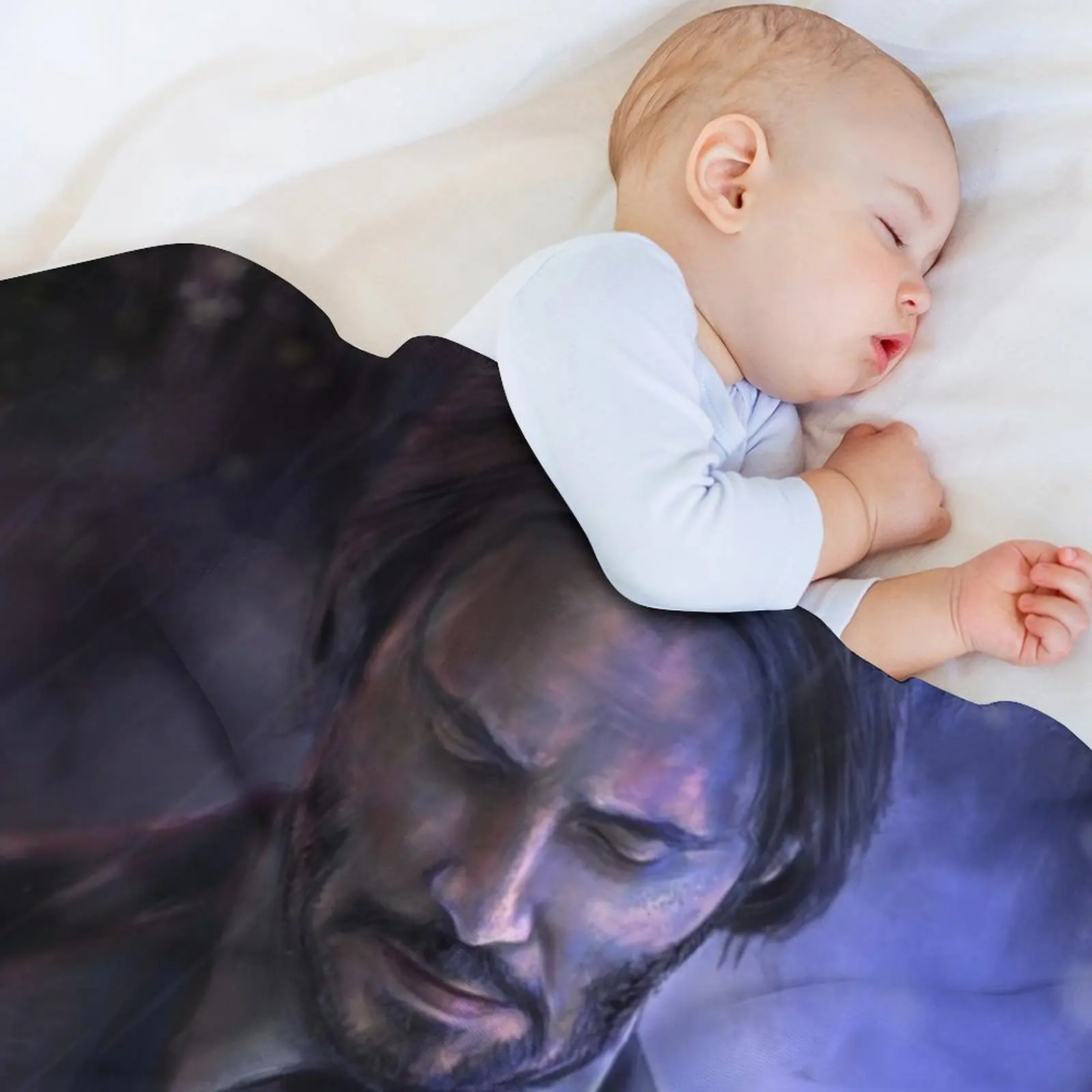 John Wick Throw Blanket Multi-Purpose Blankets For Bed cosplay anime decorative blankets ands Sofa Blankets view 3