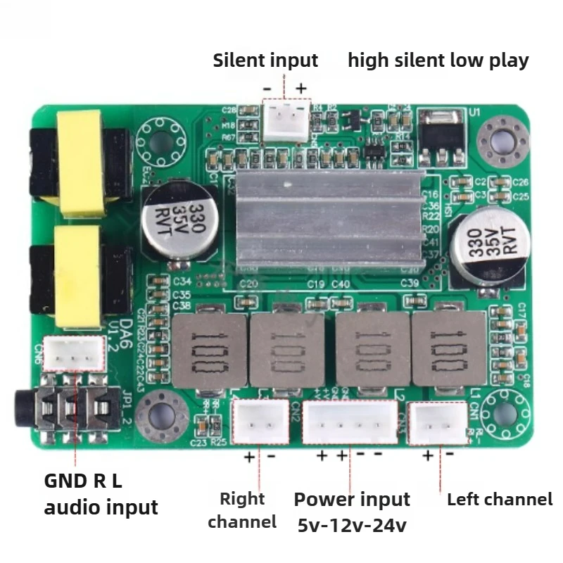 SOTAMIA TPA3116 2채널 스테레오 파워 앰프 보드 2*50W 신형 디지털 절연 노이즈 감소 앰프 모듈 12V24V