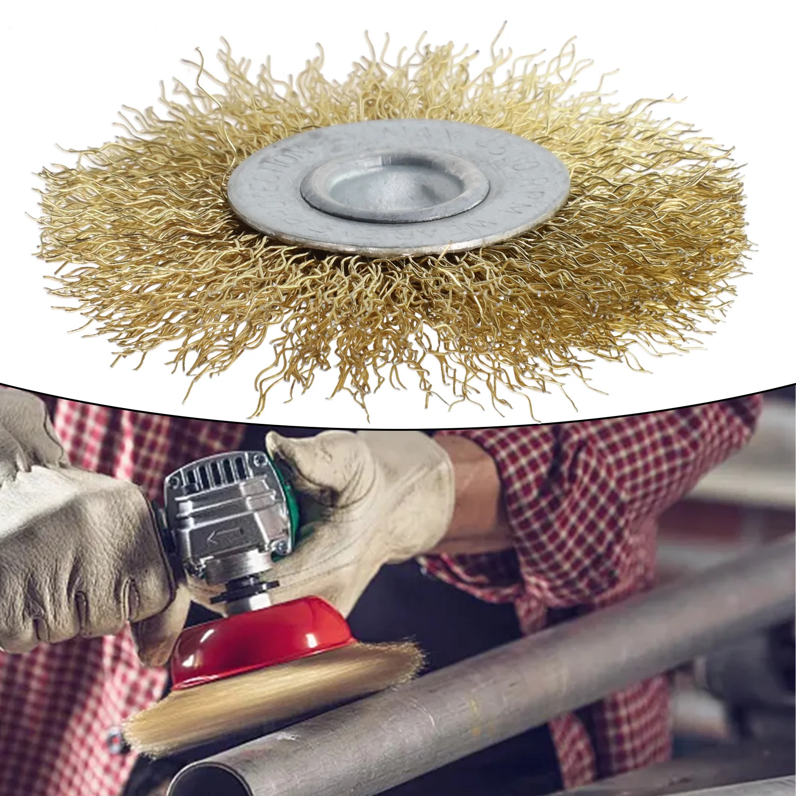 Crimped Wire Wheel Brush Stainless Steel Cleaning Brush Drill Wire Brush For Angle Grinder For Deburring For Rust Scale