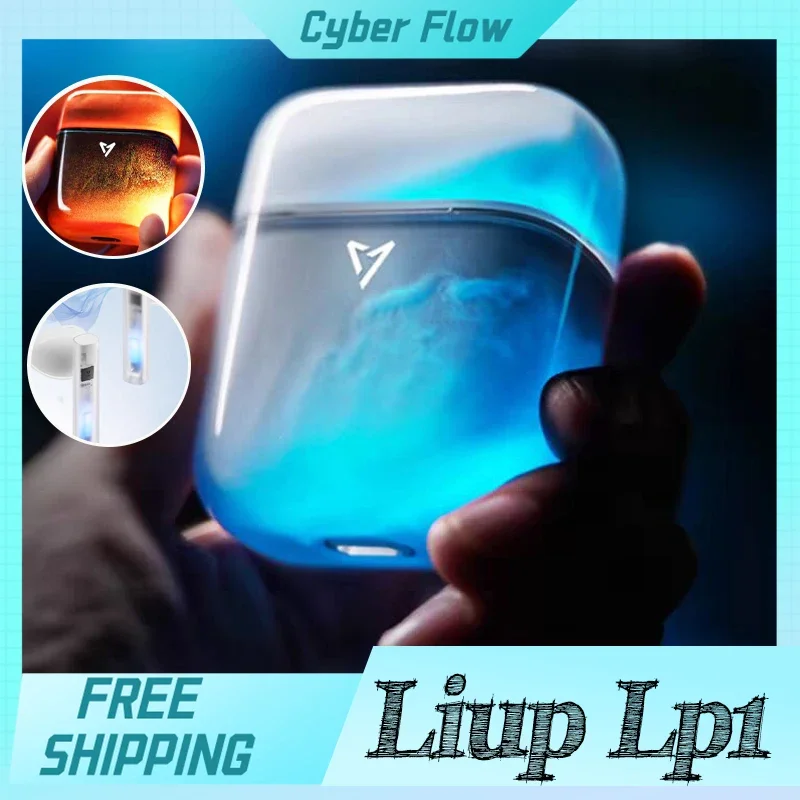 

Liup Lp1 Wireless Earphones Luminous Transparent Noise Reduction Night Light Quicksand Glass Bluetooth 5.4 Muisc Custom Headphon