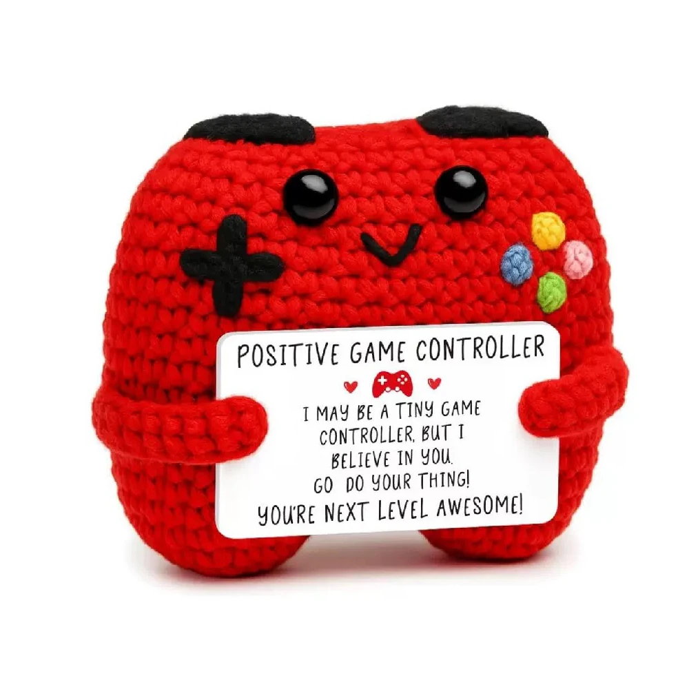 Cadeau dr�le poup�es au Crochet �motionnelles mignon positif Crochet animaux positif tricot� poup�e �tag�re d�cor 2026