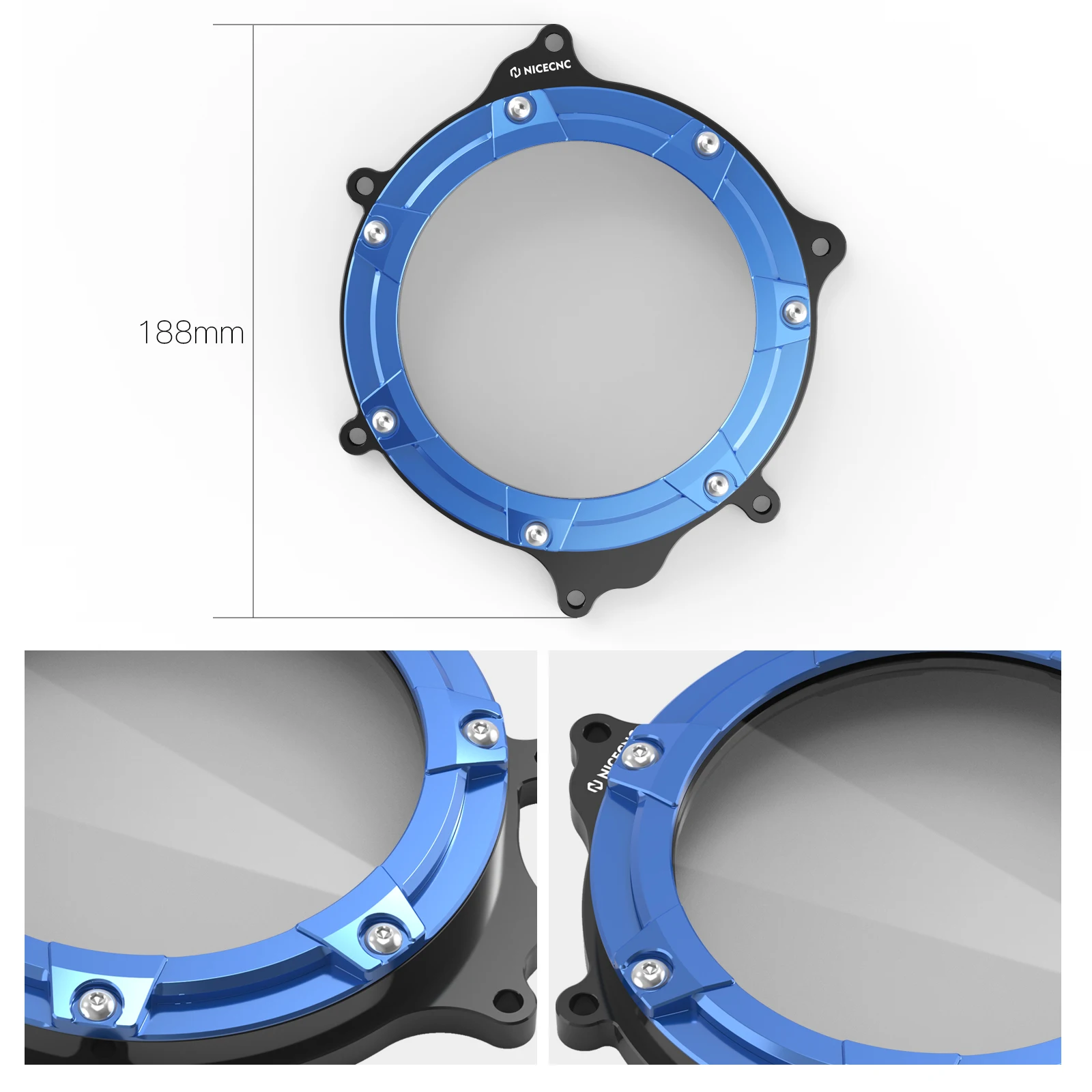 NICECNC Clear Clutch Cover For Suzuki DRZ400E DRZ400S DRZ400SM DRZ400 E S SM DRZ 400E 400S 400SM 2000-2024 2023 6061-T6 Aluminum