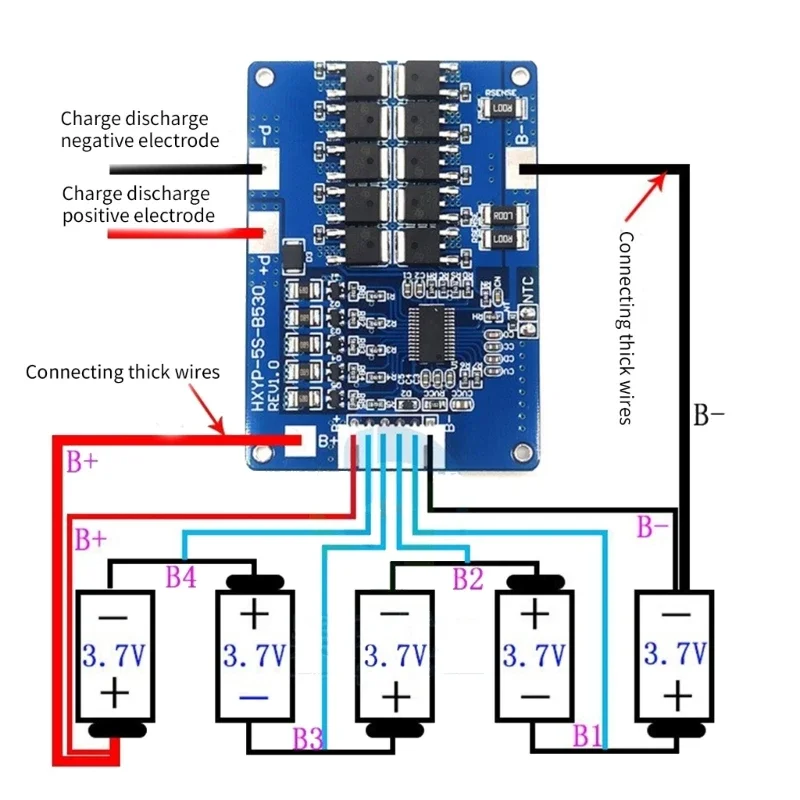 Industrial 5S Battery Safety Modules Advanced 5S Battery Charging Modules Battery Protections Board Long Service Power