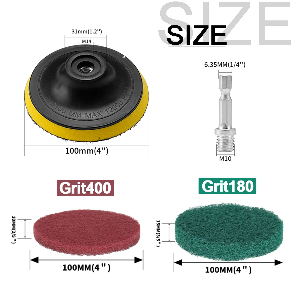 4/5 بوصة الحفر فرشاة السلطة بلاط الغسيل منصات التنظيف طقم تنظيف أداة التنظيف المنزلية للحمام الطابق حوض لوحة تلميع