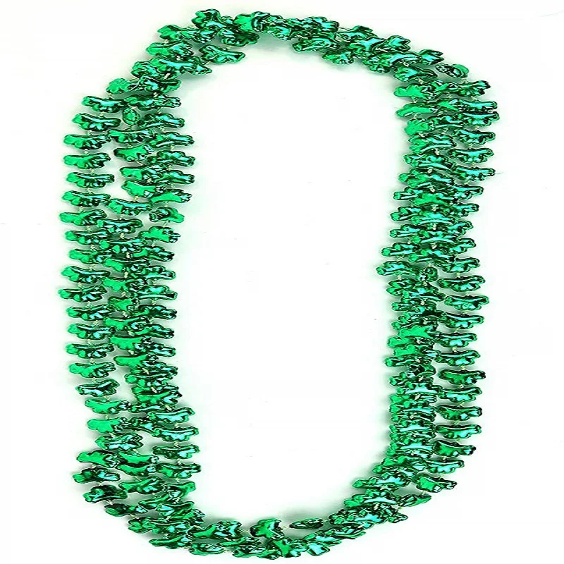 PESENAR-Conjunto de joyería para el Día de San Patricio, joyería de vacaciones irlandés, hebilla para la cabeza, calcetines, guantes, cadena de cuentas, gafas, vestido irlandés, 5 piezas
