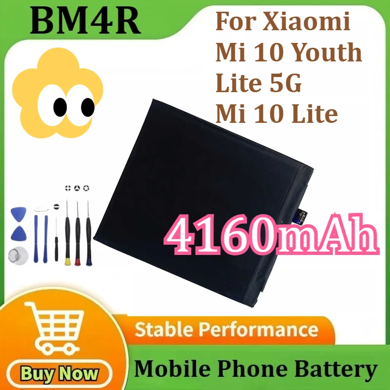 بطارية هاتف محمول جديدة BM4R لهاتف Xiaomi Mi 10 Youth Lite 5G Mi 10 Lite Zoom بطاريات بديلة للهاتف 4160mAh + أدوات #1