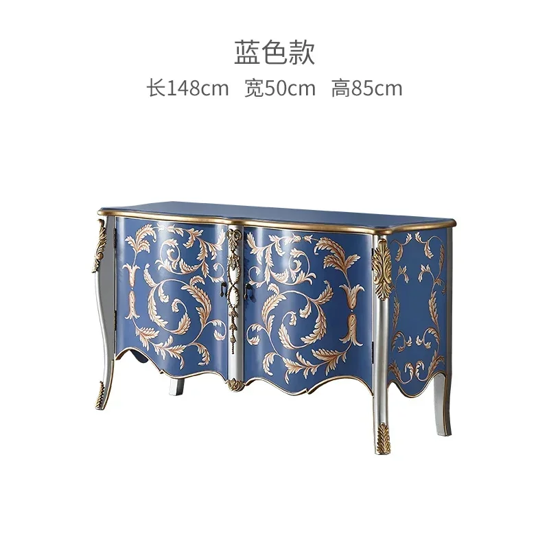 American Painted Shoe Cabinet Home Luxury Hallway Cabinet Side  Locker Villa Decorative Cabinet