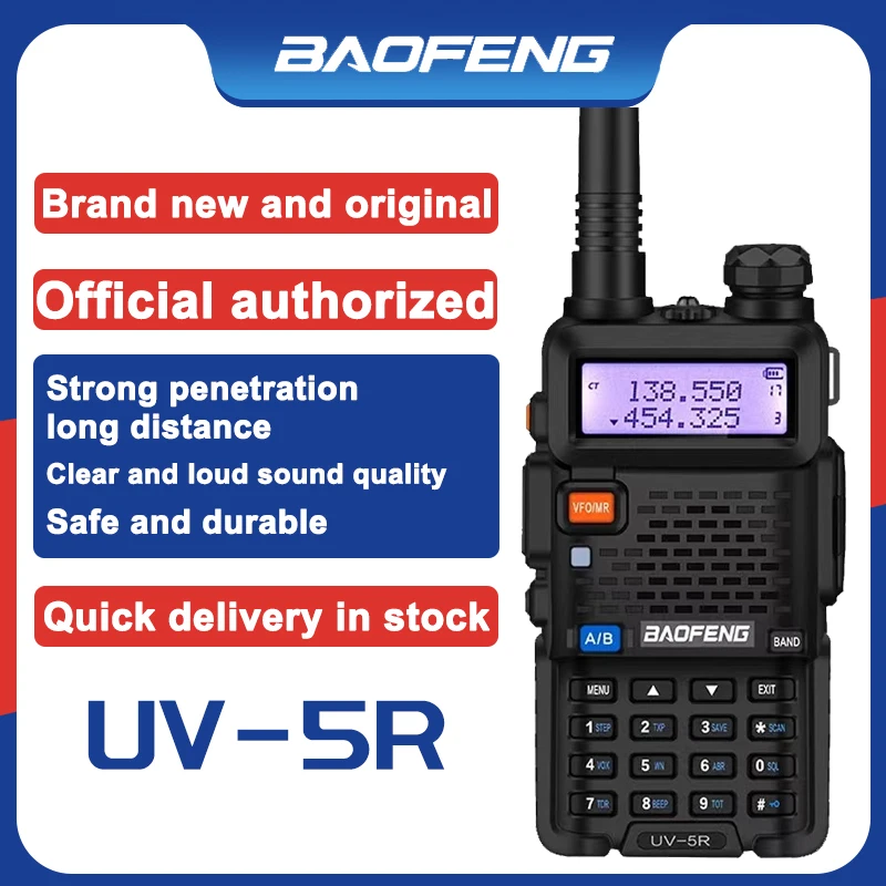 BaoFeng UV-5R Dual Band Walkie Talkie UV5R VOX Ham Radio VHF UHF Portable UV5R FM Amateur Two way Radio Long Range Handheld