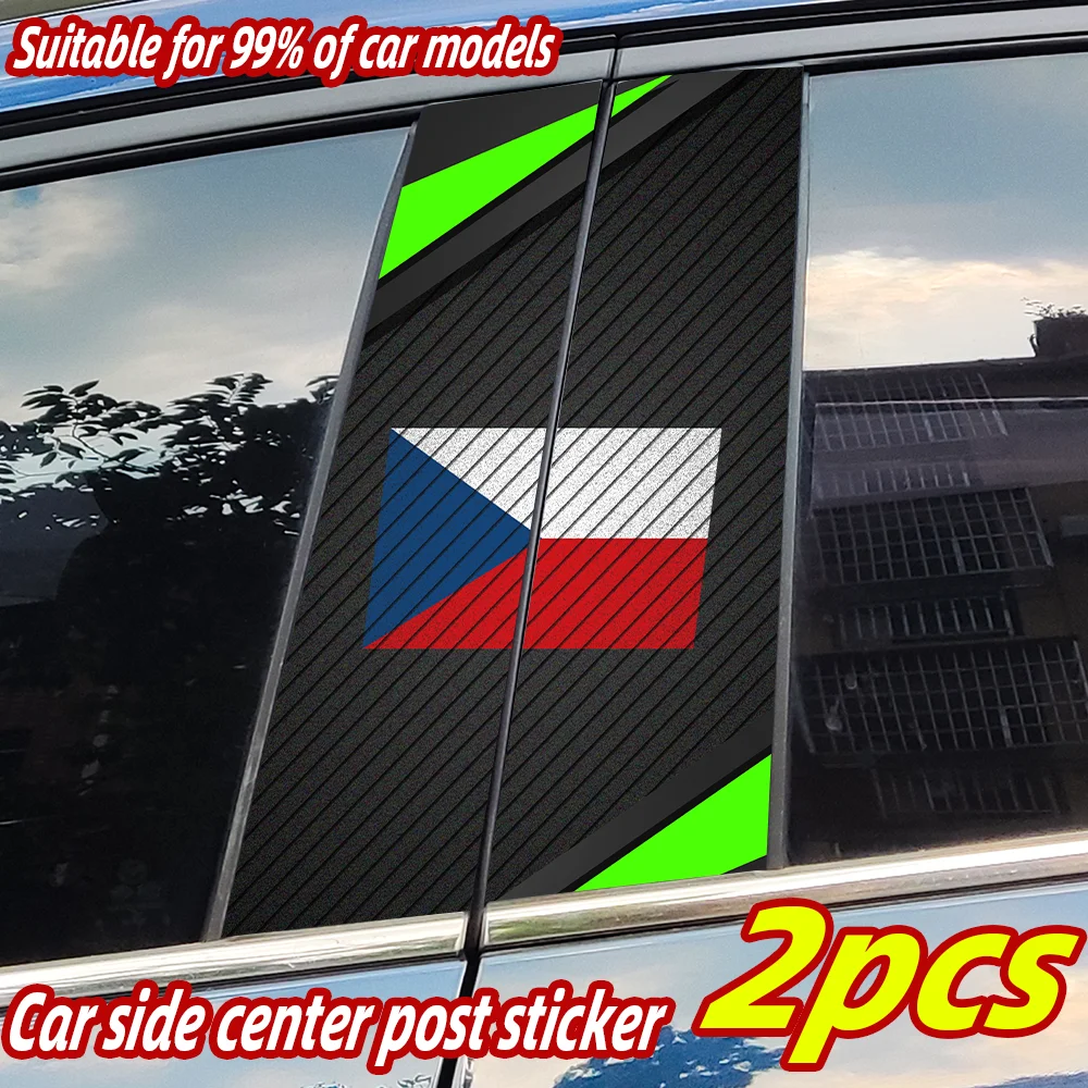 

Czech National Flag Car B-pillar Decal Auto Center Pillar Sticker Cover Scratches Decor Waterproof Vinyl Diy Modified Sticker