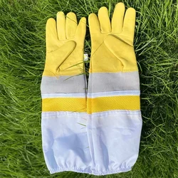 Beekeeping Tools Protective Gloves Sheepskin Gloves Yellow Canvas Medium Yellow Mesh Gloves