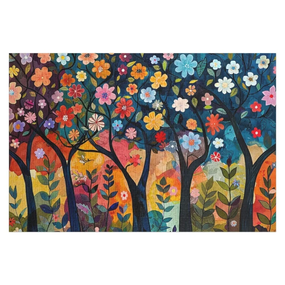 

Enchanted Floral Tree Landscape Jigsaw Puzzle Christmas Gifts Jigsaw For Kids Custom Kids Toy Personalized Name Puzzle