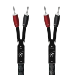 Hi-end Rocket 88 Speaker Cable 1000 Series Silver Banana Plug / Y Spade Plug Solid PSC+ Copper HiFi Audio Speaker Wire