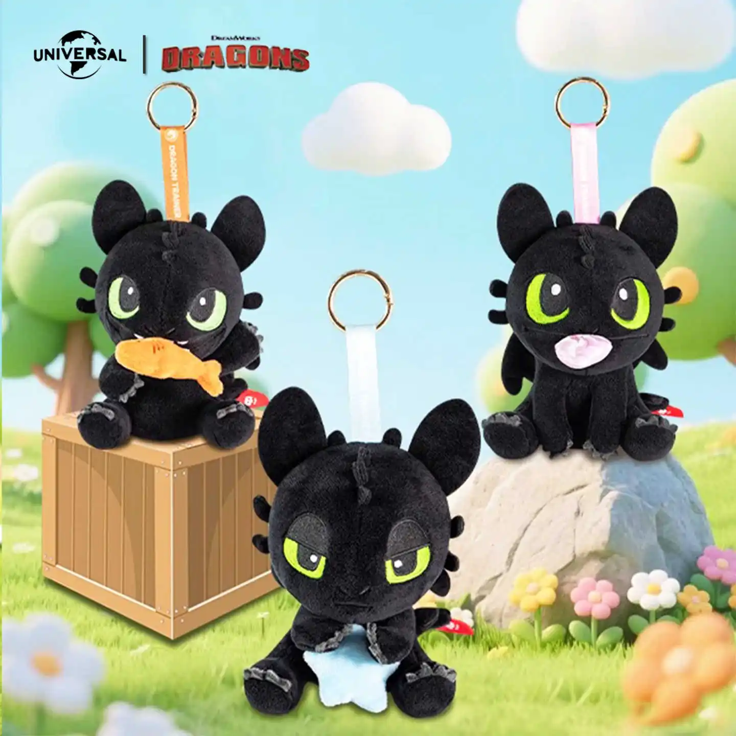 

Hot Movies Little Flying Dragon Dynamic Flying Wings Plush Blind Box Toothless Doll Pendant Mystery Box Trendy Toy Children Gift