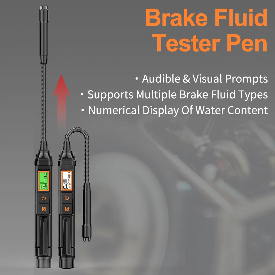 

Aicevoos AS-NC Digital Brake Fluid Tester Auto Car Brake Liquid Detector for DOT3/DOT4/DOT5.1 Accurate Brake Oil Testing Pen