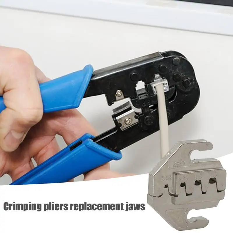 Wire Crimper Jaw Carbon Steel Bare Terminal Crimp Jaws For Wire Clamp Multifunctional Open Barrel Crimping Tools Cable Pliers