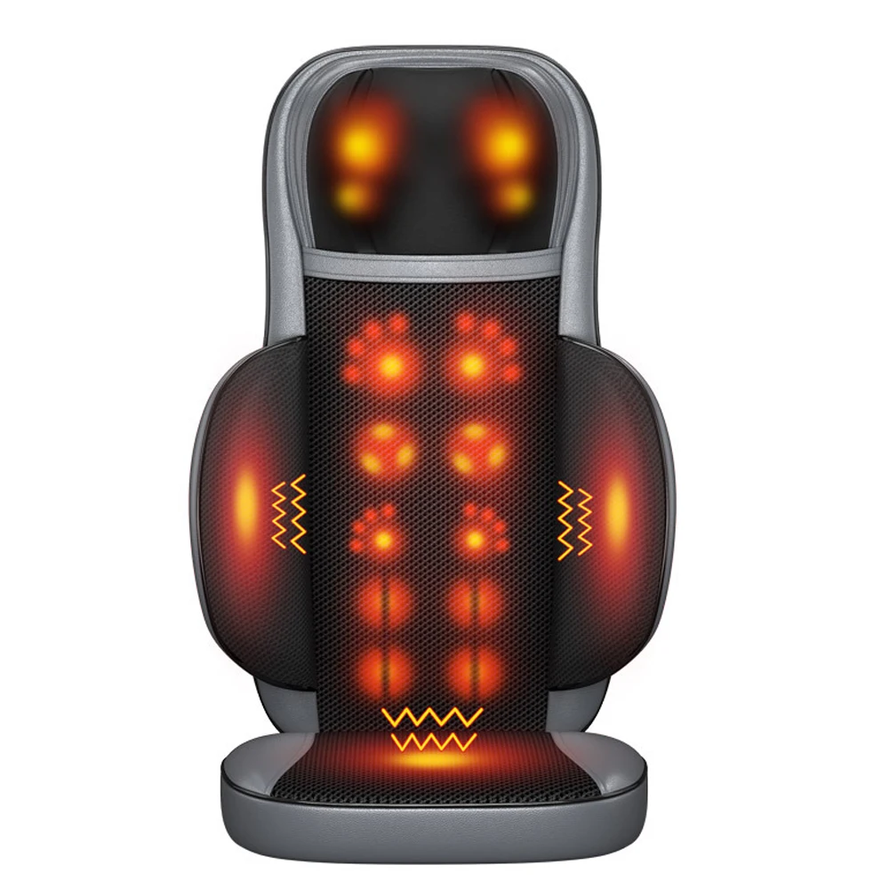 

Home Car Back Pain Relief Kneading Vibration Massage Seat Cushion Shiatsu Neck and Back Massager Full Body Massage Chair Cushion