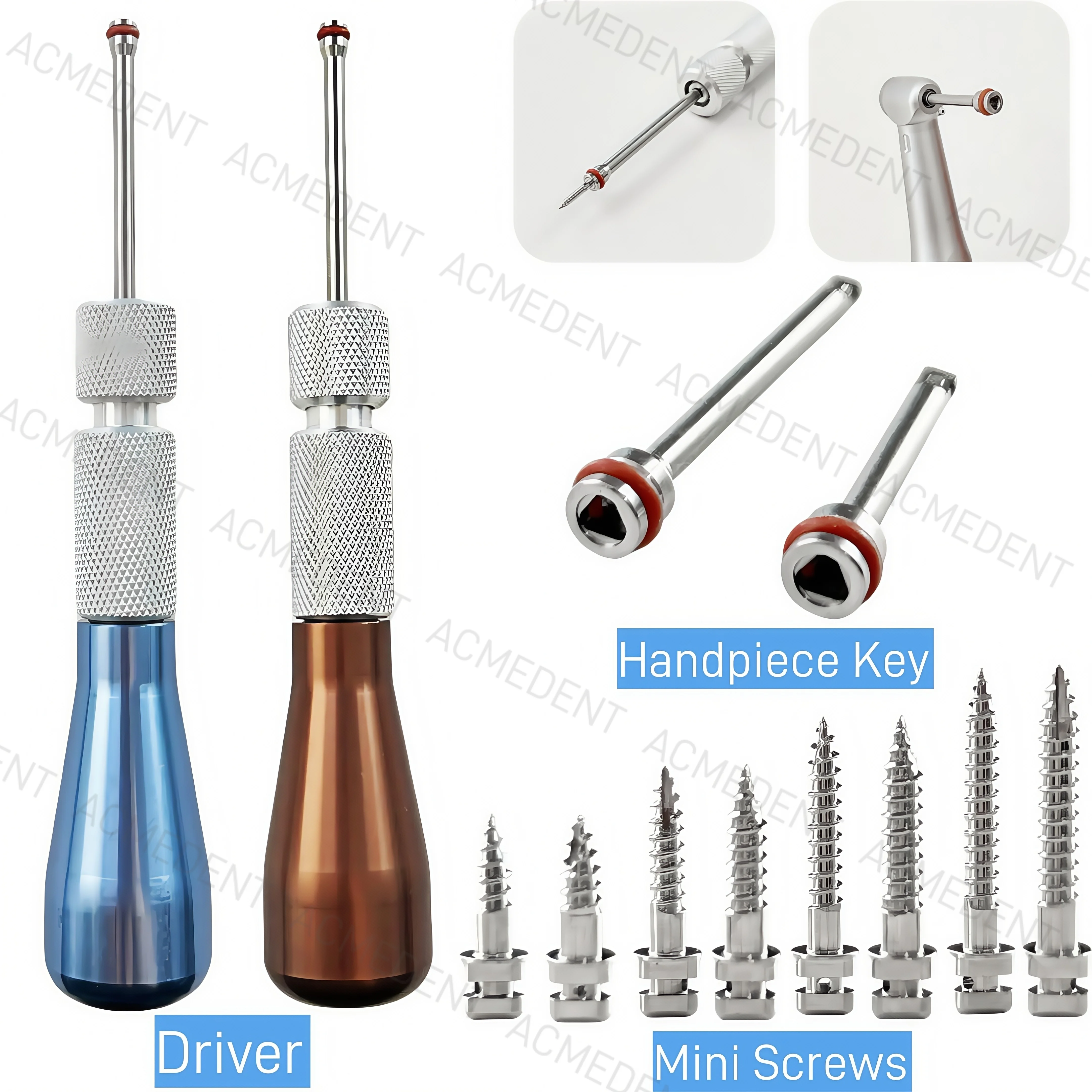 Dental TAS Mini Screw Orthodontic Micro Anchorage Screws  Driver 316LVM Implants Triangle Cap New Type Similar Ormco VectorTAS