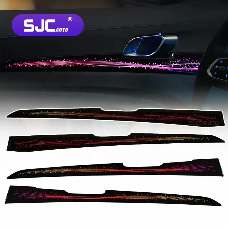 Auto 64-Color Dynamic Starry Sky LED Interior Car Ambient Lighting Kit For Ford Territory 2022-2026 12V Automotive Accessory