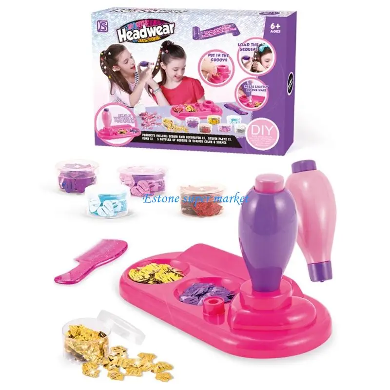 090B Ambachtelijke haarversieringsstempelset voor meisjes vanaf 6 jaar Veilig herbruikbaar haardecoratiespeelgoed voor