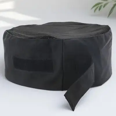 Zwarte koksmuts Tinksky ademend mesh bovenkant verstelbare riem one size fits most katoen polyester catering koken bakken