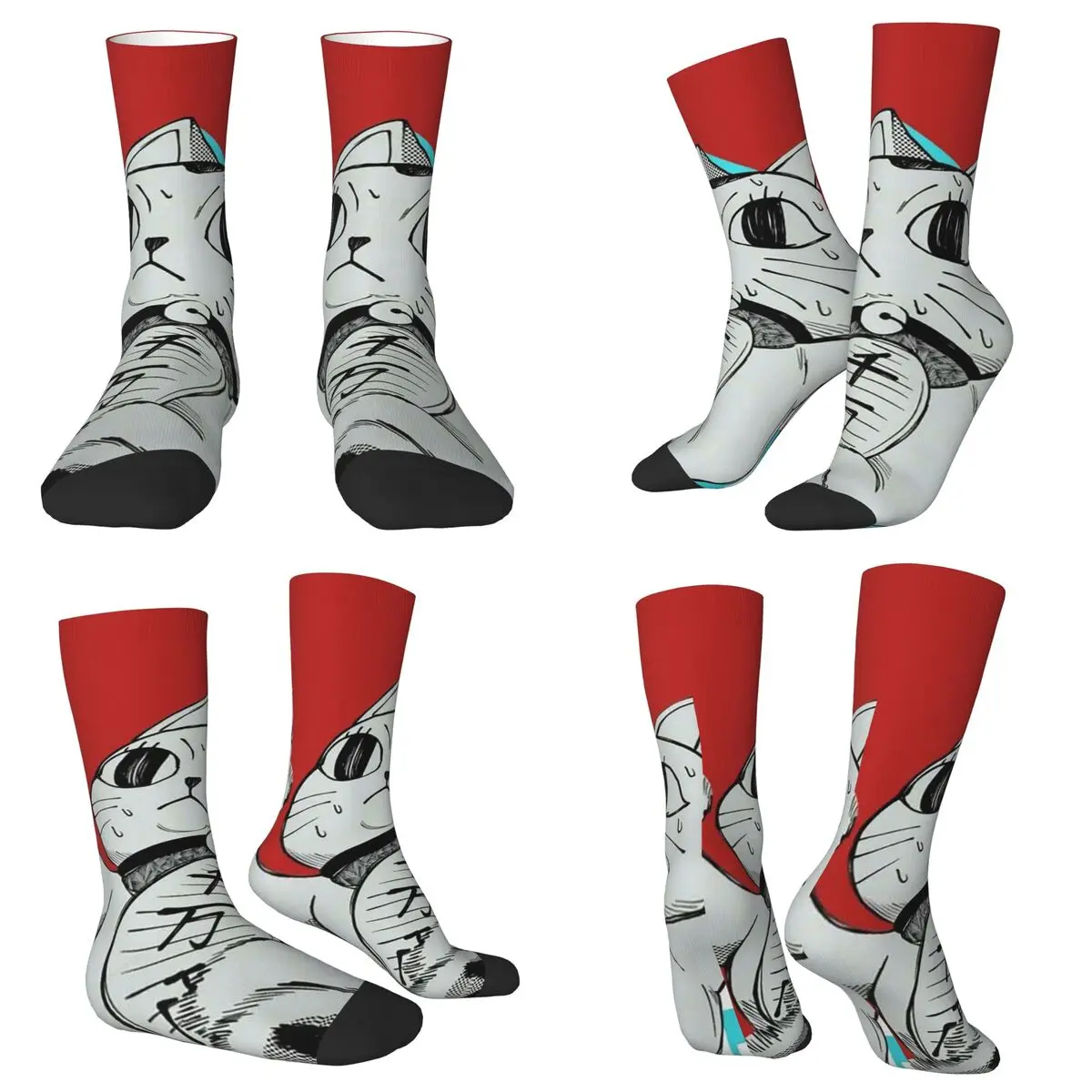 جميع المواسم طاقم جوارب أنيمي Dandadan القط الجوارب مضحك الجوارب الطويلة اكسسوارات للرجال النساء الهدايا