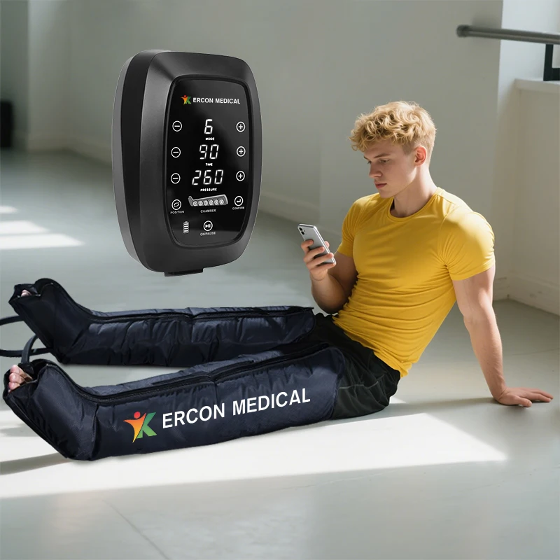 Pneumatic Compression Recovery Boots Pressotherapy Machine Home Use Swelling Relief Circulation Leg Massager