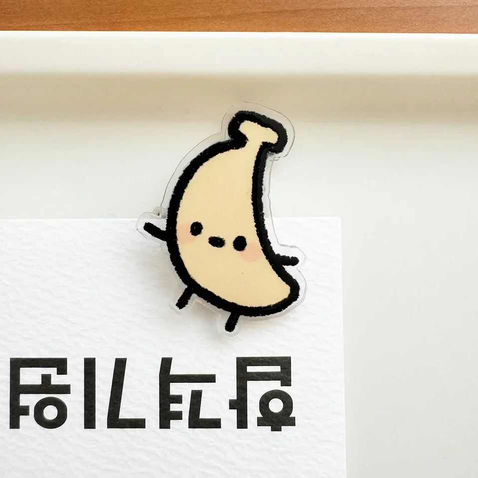 Cute INS Animated Fruit Cartoon Decoration Gift Sealing Clip Note Clip Pp Clip for Students Cute