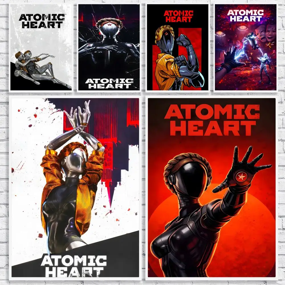 Sci-Fi FPS A-Atomic Heart Poster Versatile HD Waterproof Wall Art Self-Adhesive Decor for Any Space Ideal Gift