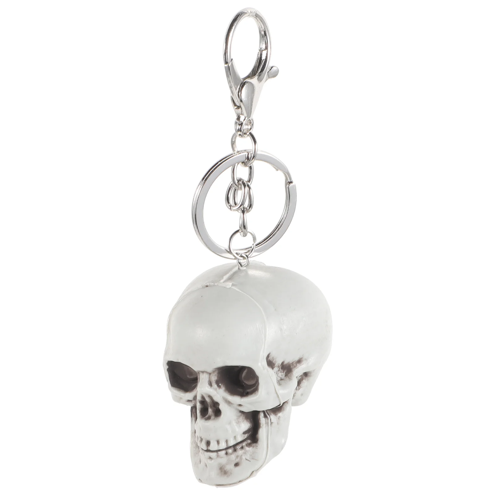 

Skull Keychain Mens Ring Bag Charm Pendant Personality Halloween Plastic Man