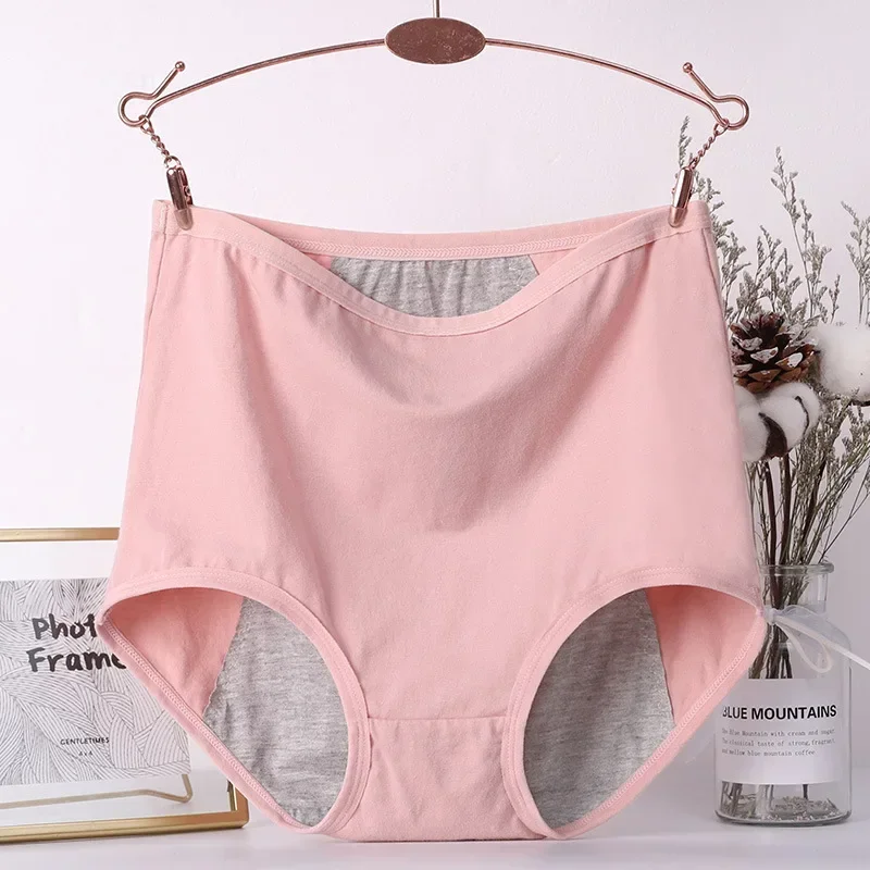 3 pièces culotte menstruelle fille slip physiologique femme période anti-fuite culotte taille haute sous-vêtements en coton