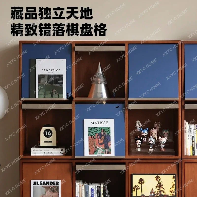 A  Solid Wood Bookcase Bauhaus Combination Module, Medieval Dining Edge, Household Floor Cabinet
