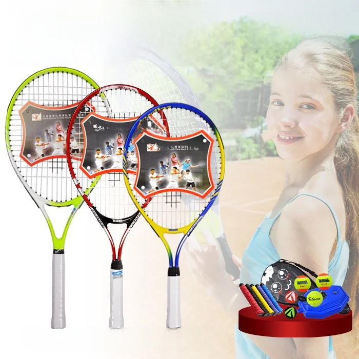 teloon-kids-tennis-racket-set-19-25-inch-junior-high-school-students-beginners-netbat-carbon-aluminum-alloy-head-heavy