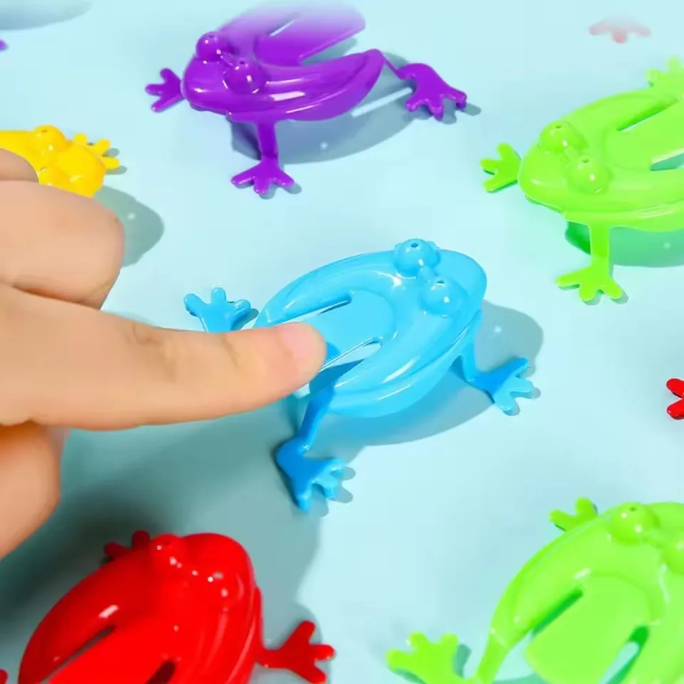 

New 10-20Pcs Mini Candy Color Jumping Leap Frog Bounce Classic Toys Stress Reliever Children Kids Christmas Party Favors Prizes