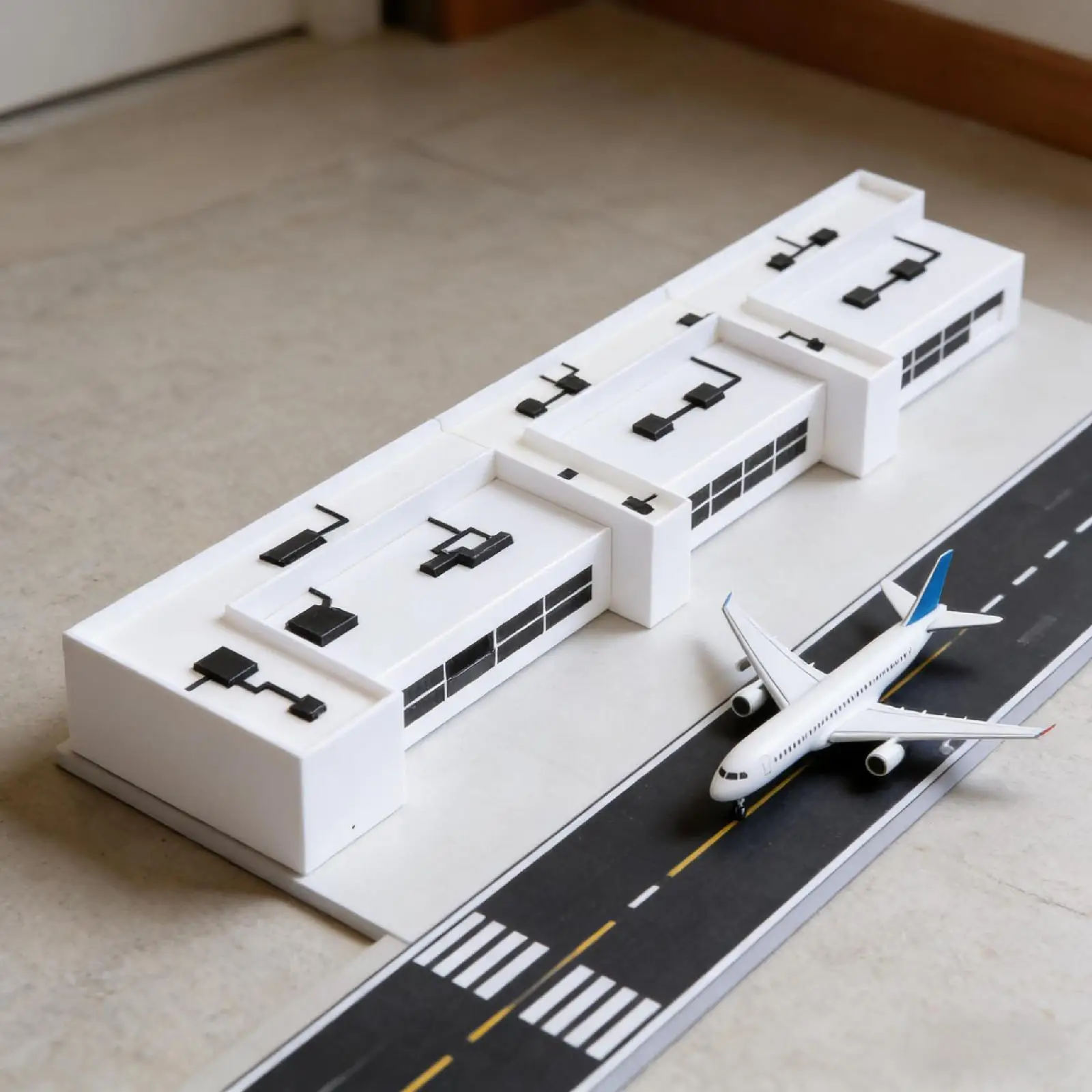 

1/400 Airport Terminal Model Miniature Collection Collector Airport Building