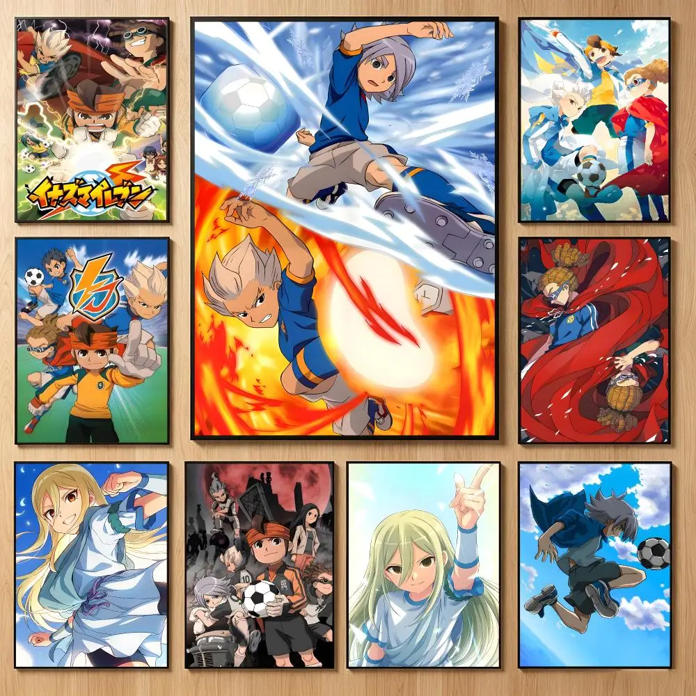 Sports Anime I-Inazuma Eleven Poster Classic Self-Adhesive PP Wall Sticker for Living Room Bar Decor Gift