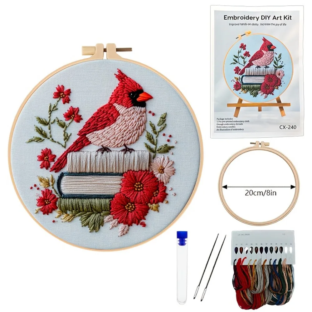 1-Weihnachtliches handbesticktes Materialpaket ist ein DIY-Materialpaket, das für Anfänger geeignet ist. Es verfügt über eine Reihe von Materialbausätzen – Detail 12