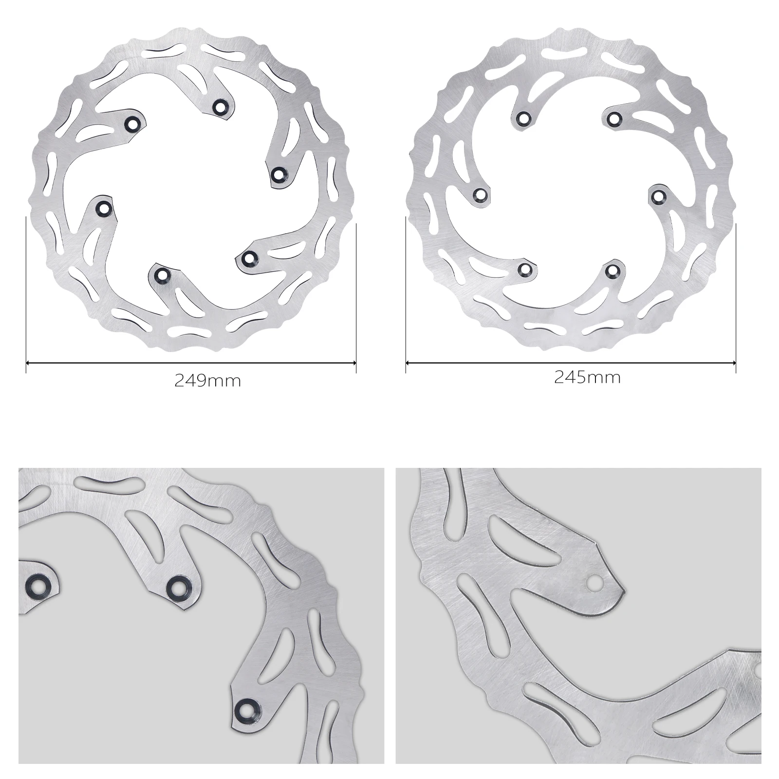 NICECNC For Yamaha YZ125 YZ250 YZ250F YZ450F YZ250X YZ250FX WR250F WR450F 125 250 2001-2015 YZ Front ​Rear Brake Disc Rotor Kit