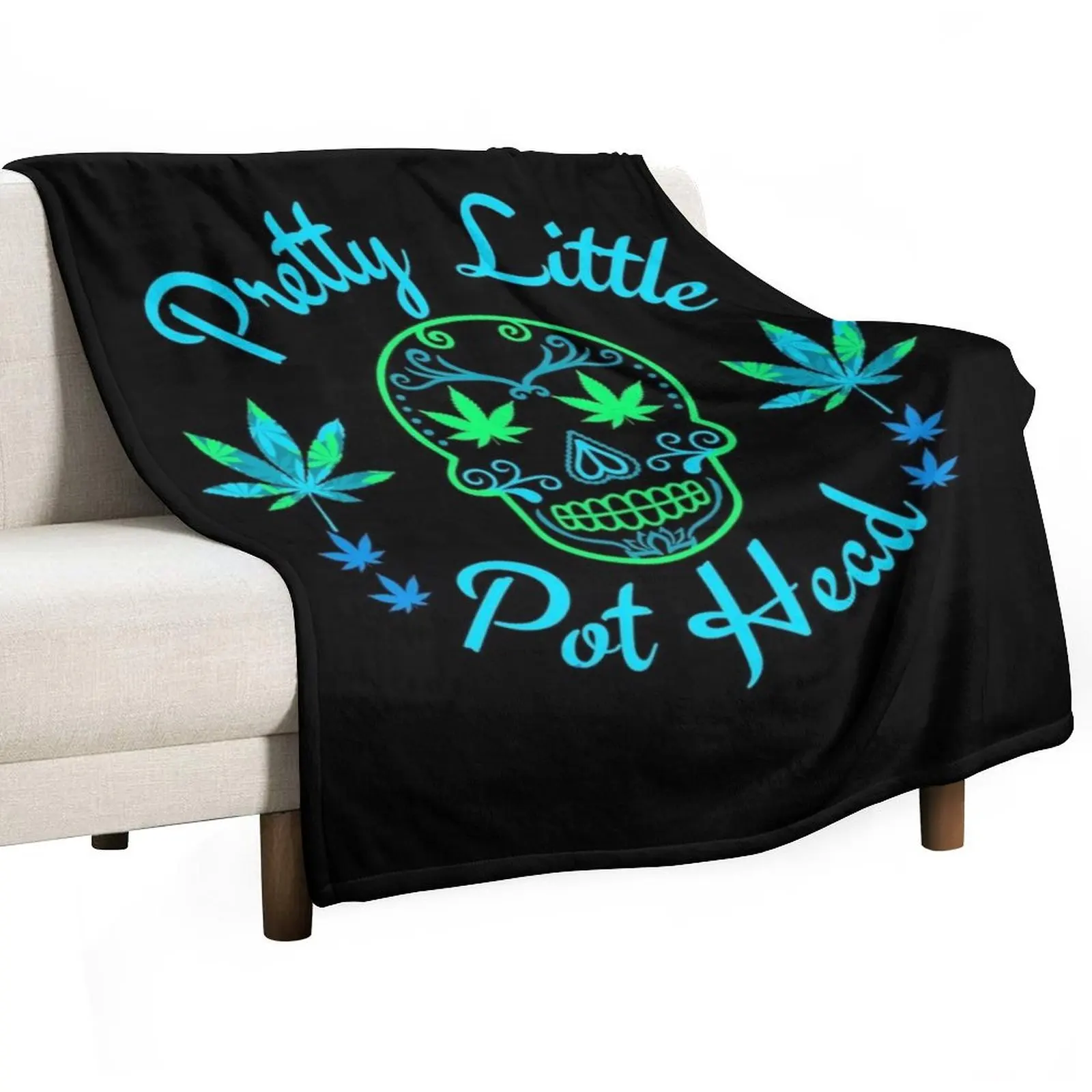 Pretty little pot head Neon Throw Blanket Camping Softest Multi-Purpose for babies Shaggy Loose Blankets