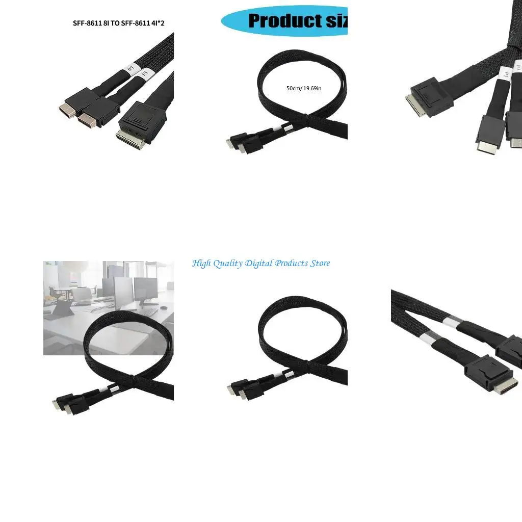 

U2JE Гибкий кабель передачи данных SFF8611 8I в SFF8611 4i для ИТ -инфраструктуры