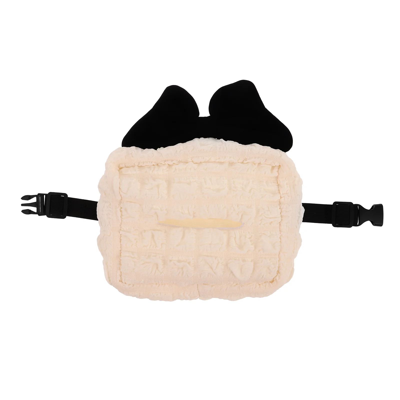 

Cute Multifunctional Bowknot Dispenser For Visor Seat Back Armrest Headrest Wet Dry Box For Interior Seat Back Organizer Napkin