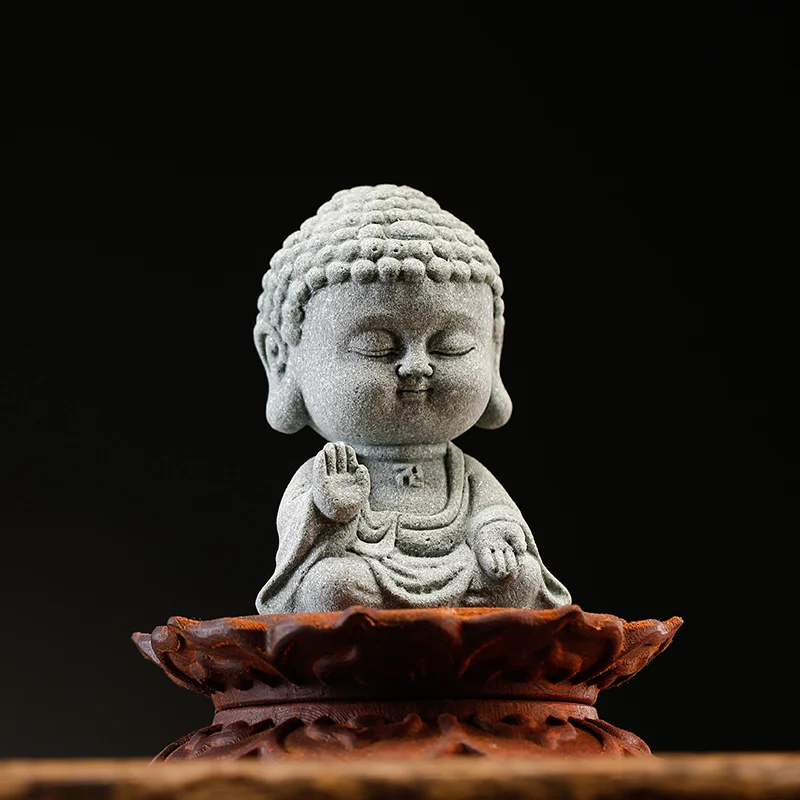 Chinese style small Buddha statue ornaments Tathagata tea pet creative fish tank landscaping desktop decoration wedding gifts