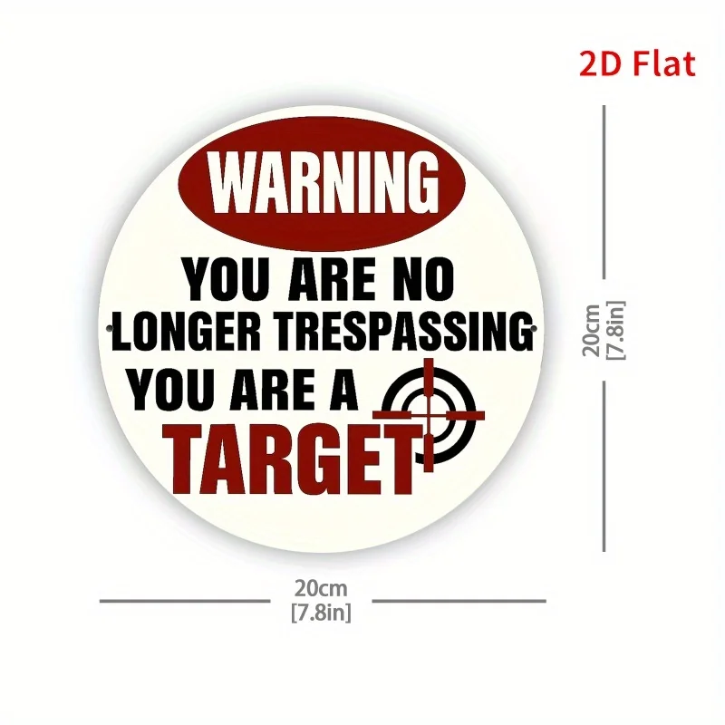 Target Practice Warning Sign - Heavy-Duty Metal Bullseye Decoration Suitable for Home, Office, Garage Decor & Holiday Gifts - Ta