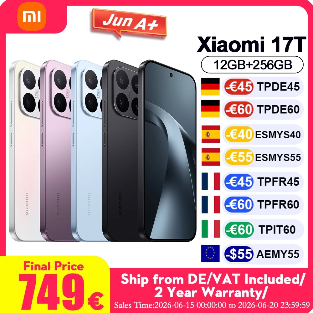 Versión Global Xiaomi 17T, Teléfono Móvil con Pantalla AMOLED HDR10 de 6.59R…